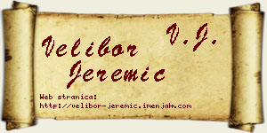 Velibor Jeremić vizit kartica